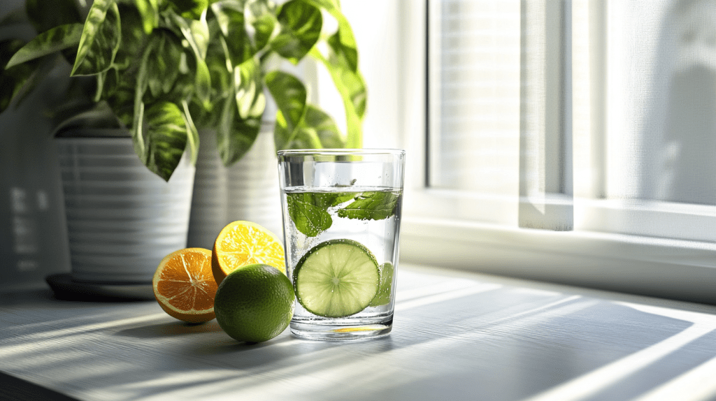 No se trata de hacer agua de sabor, sino de dejar rebanadas en el agua para que desprendan un ligero sabor de la fruta. PM.