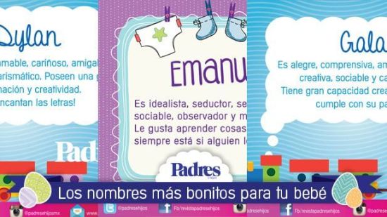 Los nombres para bebés más bonitos