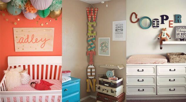 10 ideas para decorar el cuarto de tu bebé con su nombre