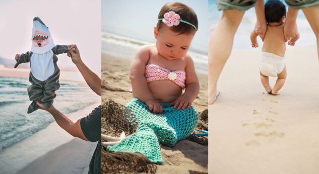 Hermosas fotos de peques disfrutando la playa