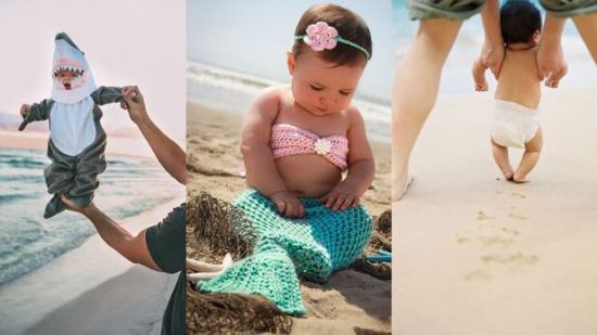 Hermosas fotos de peques disfrutando la playa