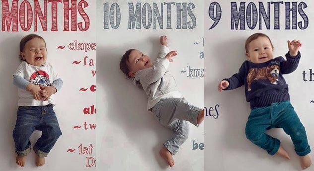 10 ideas para capturar los primeros 12 meses del bebé