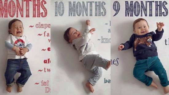 10 ideas para capturar los primeros 12 meses del bebé