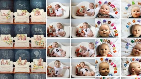 10 formas de capturar el primer año del bebé