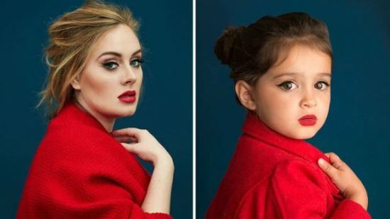 Pequeña recrea fotos de celebridades fuertes para homenajear al feminismo