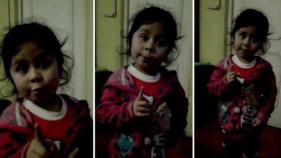 Pequeña ?regaña? a su papá enfermo por no comer y tomarse el té