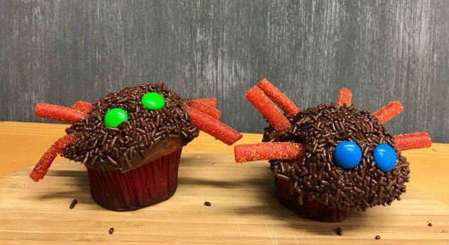 Cupcakes de araña