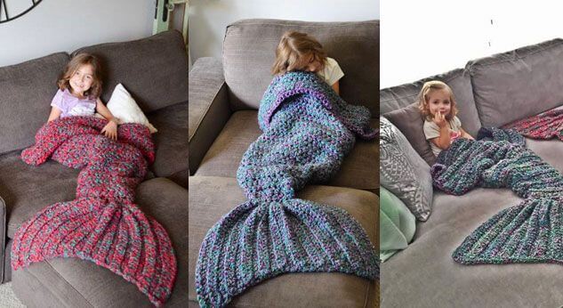 5 divertidas cobijas en forma de cola de sirena